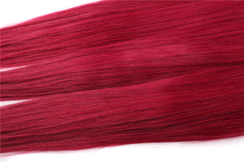 12-24 Inches Burg with Dark Roots 8A Grade Unprocessed Virgin Hair Extension