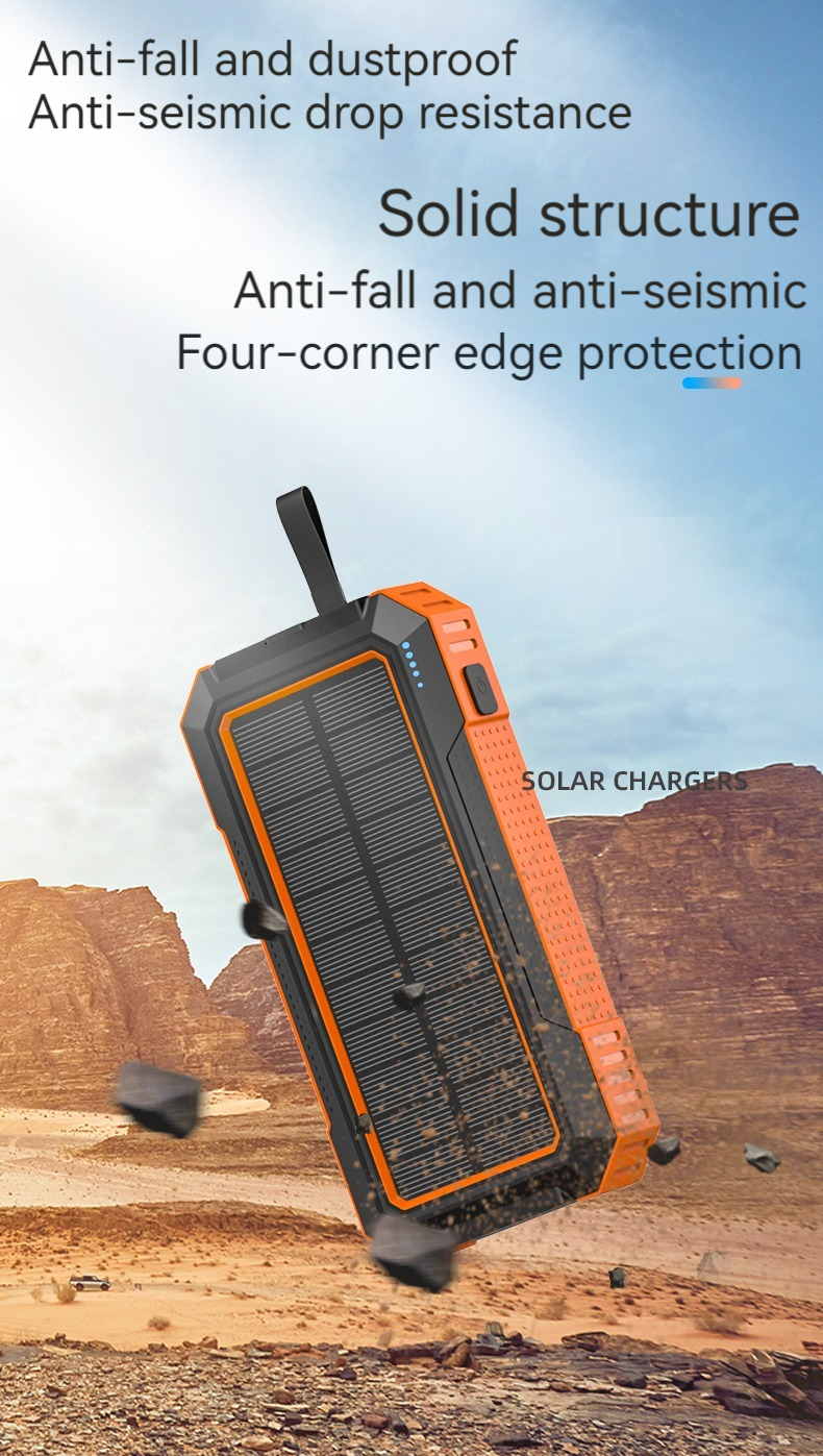 15W Output Power Private Mold Wireless Charging Solar Power Bank for iPhone 30000mAh