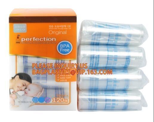Double Zipper Seal Stand Up Pouch Breast Milk Storage Bags,Stand Up Baby Breast