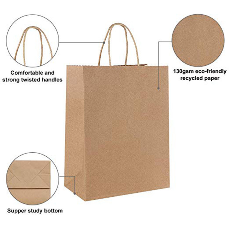 Brown Twisted Handle Paper Bag Manufacturing Machine 30-180 Pcs/Min