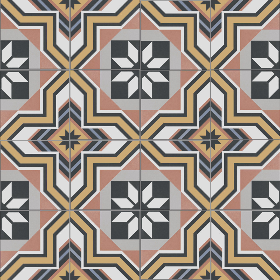 Antibacterial 25x25cm W.A 6% Yellow And Pink Ceramic Rustic Tile For Bathroom And Decorative Floor Tiles For Kitchen