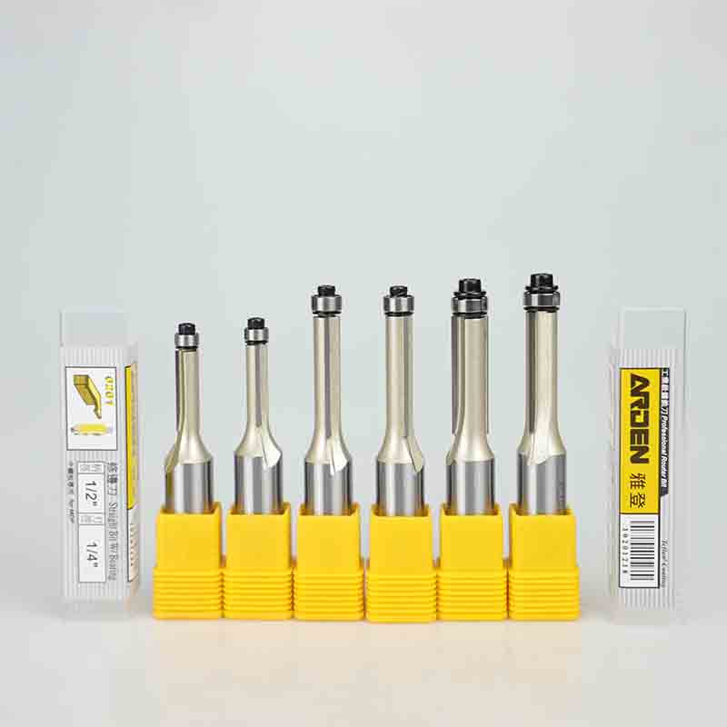 Customized High Quality 6mm 8mm 12mm Shank 2/3/4 Flute CNC Flush Trim Router Bit With Bearing for Woodworking Tools