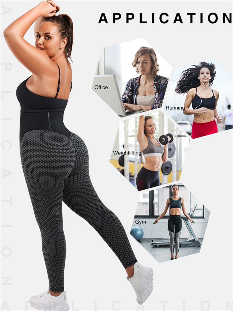 Breathable HEXIN HIGH WAIST Neoprene Gym Scrunch But Corset Waist Trainer Leggings AS SHOW