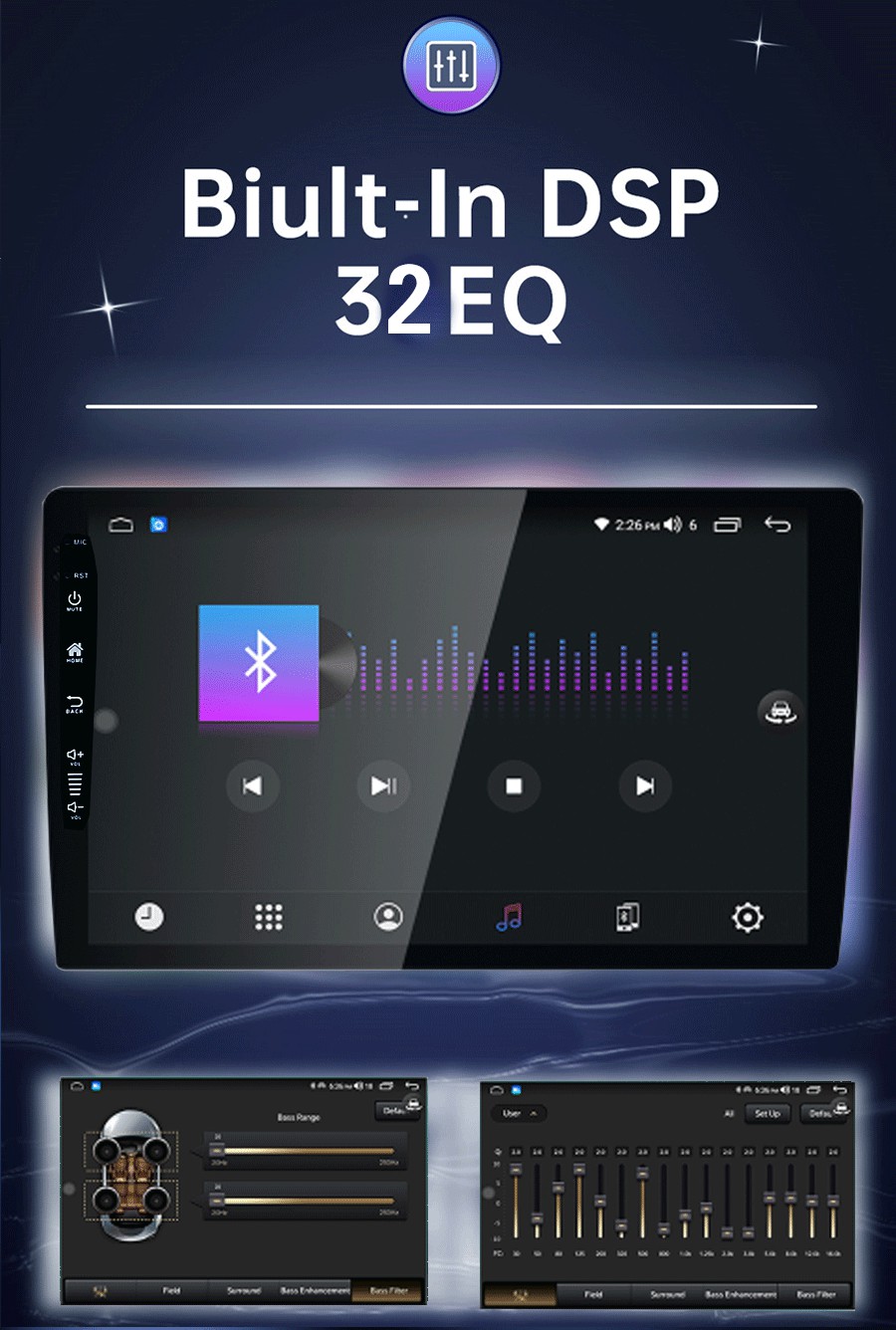 9inch Car Radio Multimedia Player for Toyota Ford VW Hyundai KIA Nissan Built-in WiFi