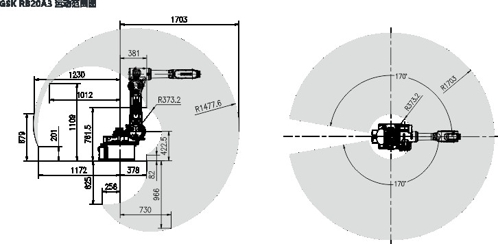 6 Axis Industrial Robotic Arm Robotic Manipulator Arm GSK RB Series GSK RB20