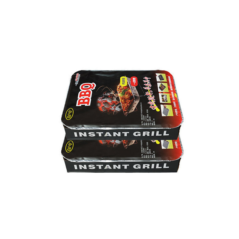 Outdoor Camping Portable Disposable Charcoal BBQ Grill with Design and 32X24X6cm Size