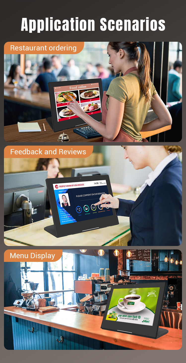 10.1 inch Touch Monitor Desktop Tablets RJ45 Port Wifi Digital Signage Panel