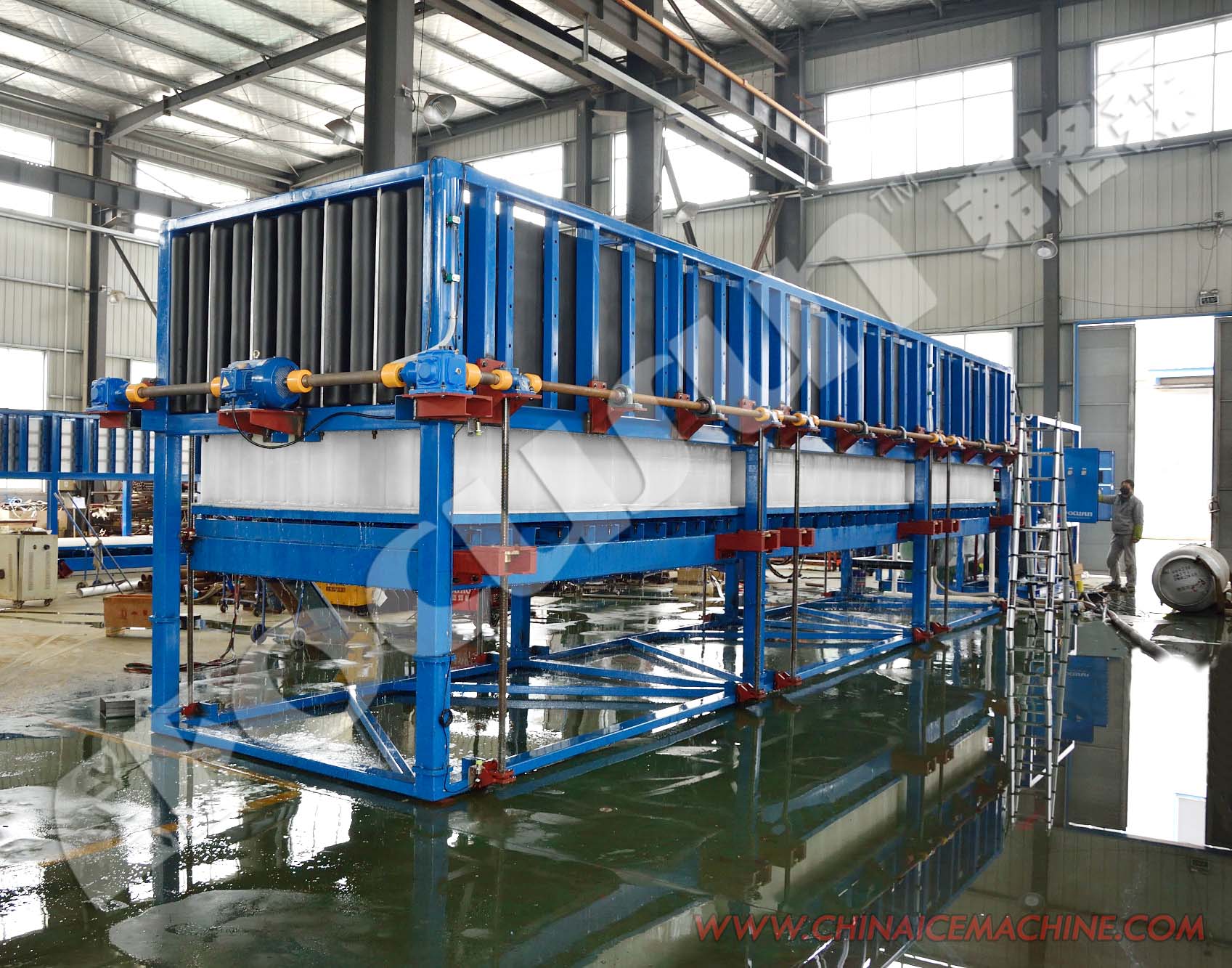 15T/24H Ice Making Machine for Seafood and Fish Preservation Dry Bulb Temperature 35C