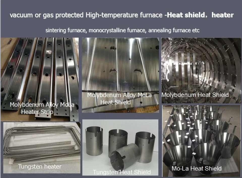 Pure Molybdenum Alloy TZM MoLa Heat Shield Parts For High Temperature Furnace