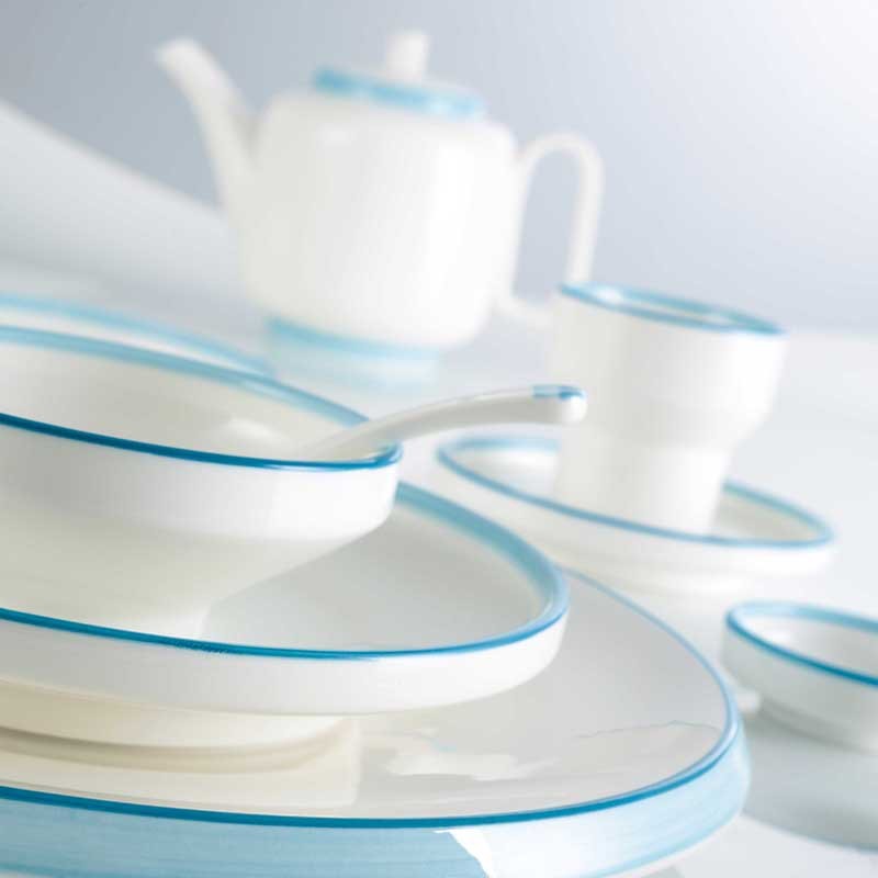 Food Safe Porcelain Tableware Set Hotel Porcelain White Dinnerware