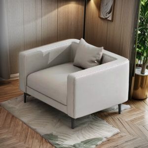  Customizable Foam Filled Sofa in Synthetic Leather for Customized Environments Manufactures