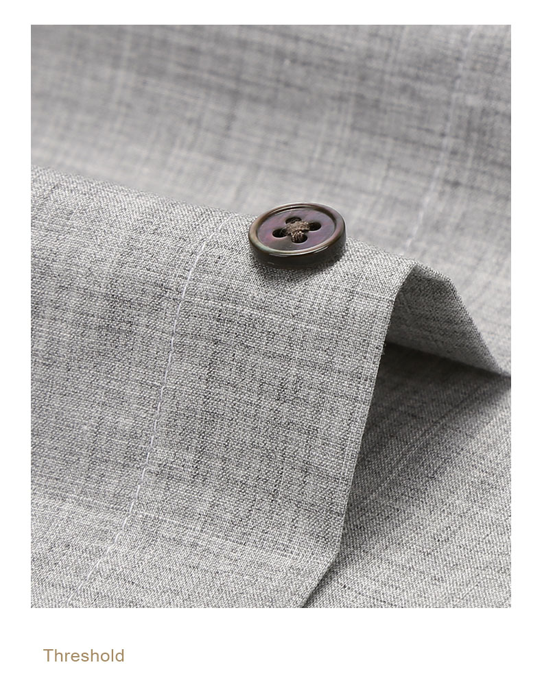Men's Business Formal Long Sleeve Dress Shirt with Pocket and Slim Fit Design