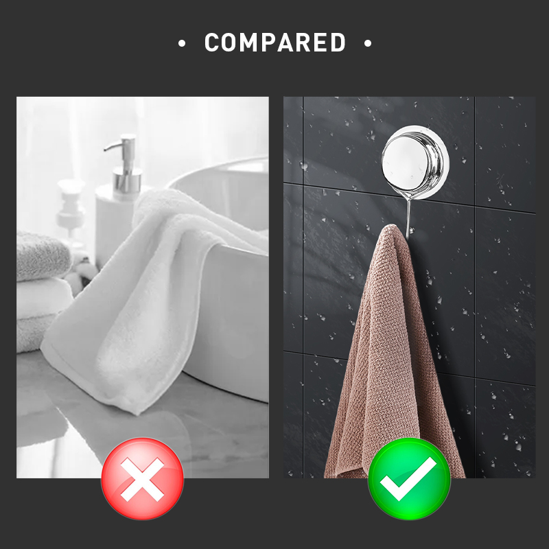 Single Kitchen Bathroom Suction Cup Hook Holder Stainless Steel Strongly Mounted