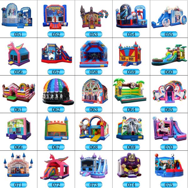 Blower-Equipped Inflatable Crayon Bounce House with Side Slide and Customizable Design