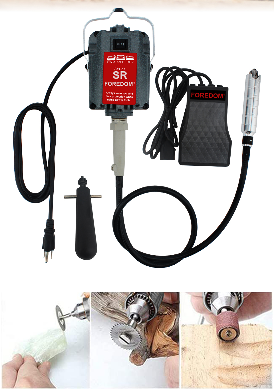 0-18000Rmp Flexible Shaft Grinding Machine Mini Electric Motor Set