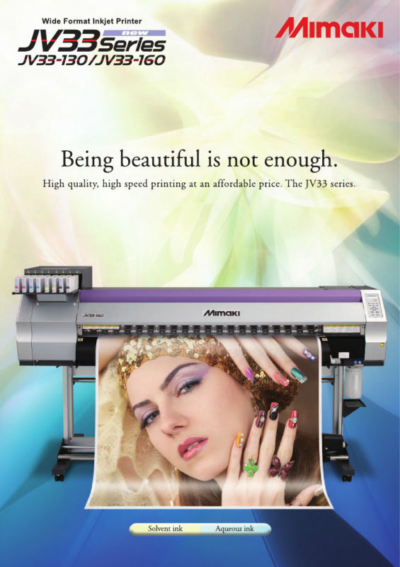 Mimaki JV33 Large Format Printer,1.6m eco solvent printing machine.