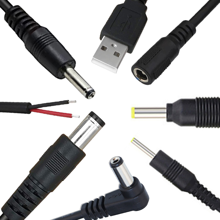 Custom 16AWG 18 20 22 24 26 28 AWG Male to Male 5.5x2.1mm 5.5x2.5mm 3.5x1.35mm 12V DC Plug Power Supply Extension Cable for CCTV