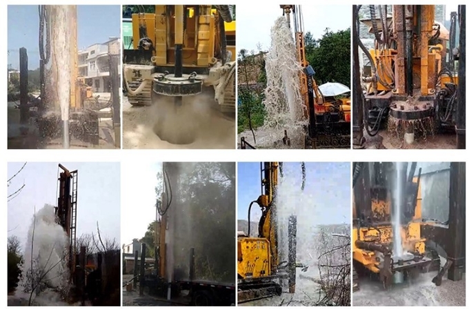 St 200 Crawler Mounted Large Water Well Borehole Drilling Rig For Deep Underground