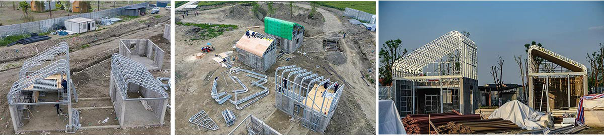 Q550 Standard Steel Hotel Prefabricated House Kits with Light Steel Framing