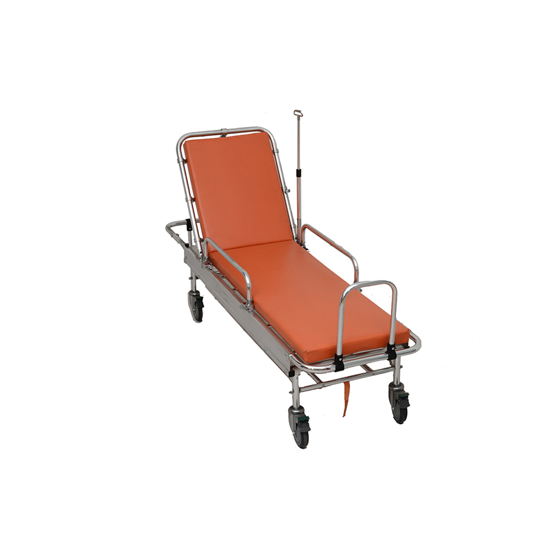 Orange Automatic Loading Stretcher Wheel Stretcher Hospital Safety Standard