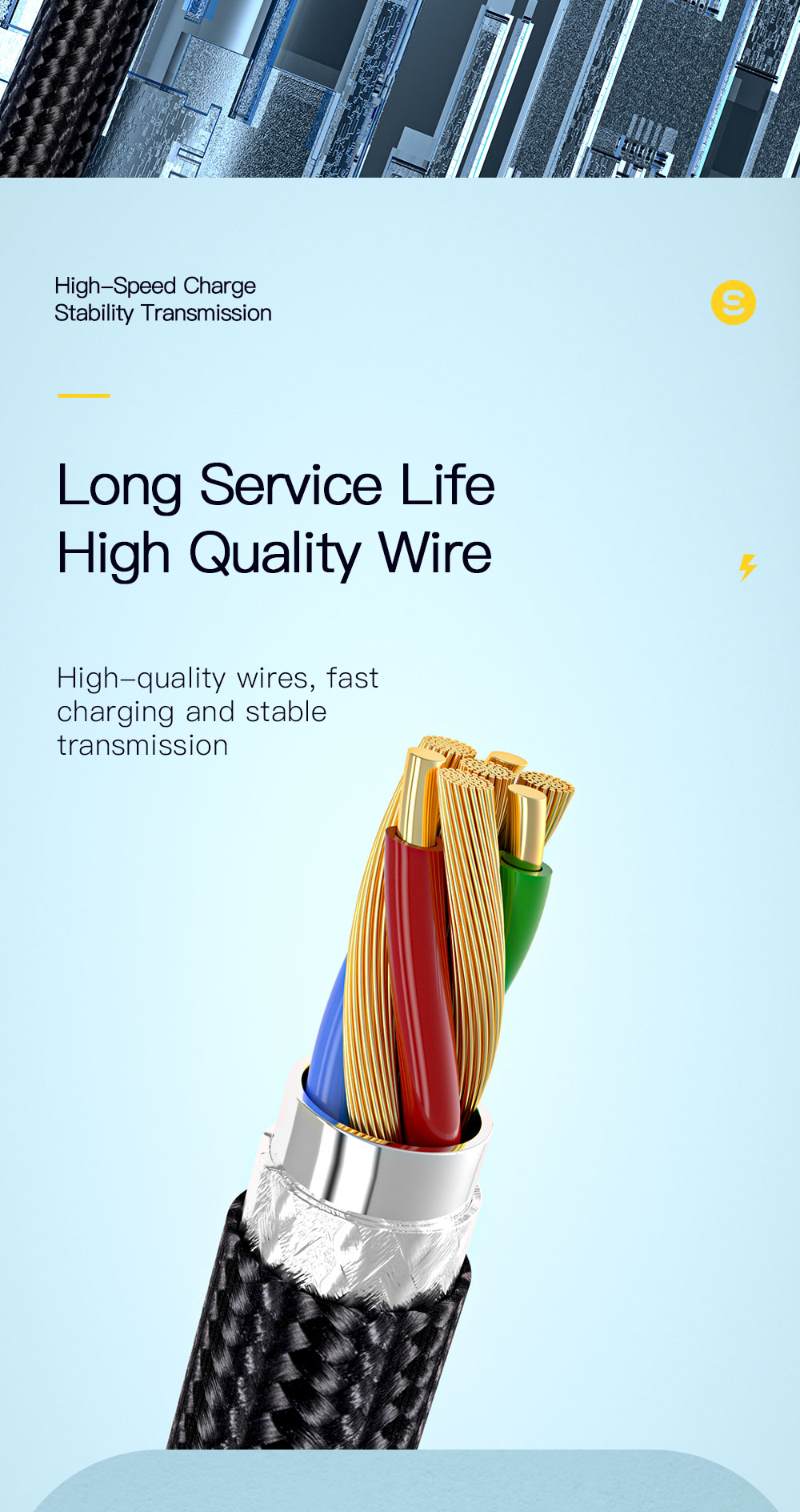 6A USB C to C Charging Cable 100W 0.5M 1M 2M 3M Type C USB Cable
