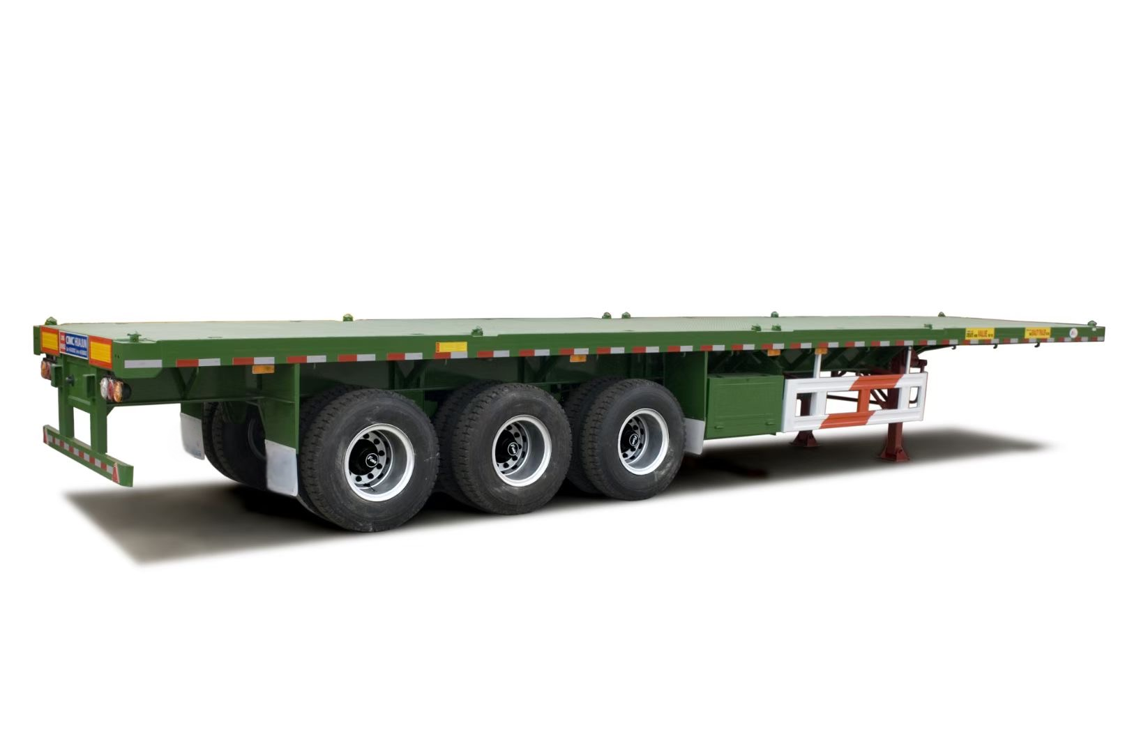 Factory price 3 axis container flatbed semitrailer chassis 3 axis flatbed trailer 40 ft container Flatbed Semi Trailer For Sale