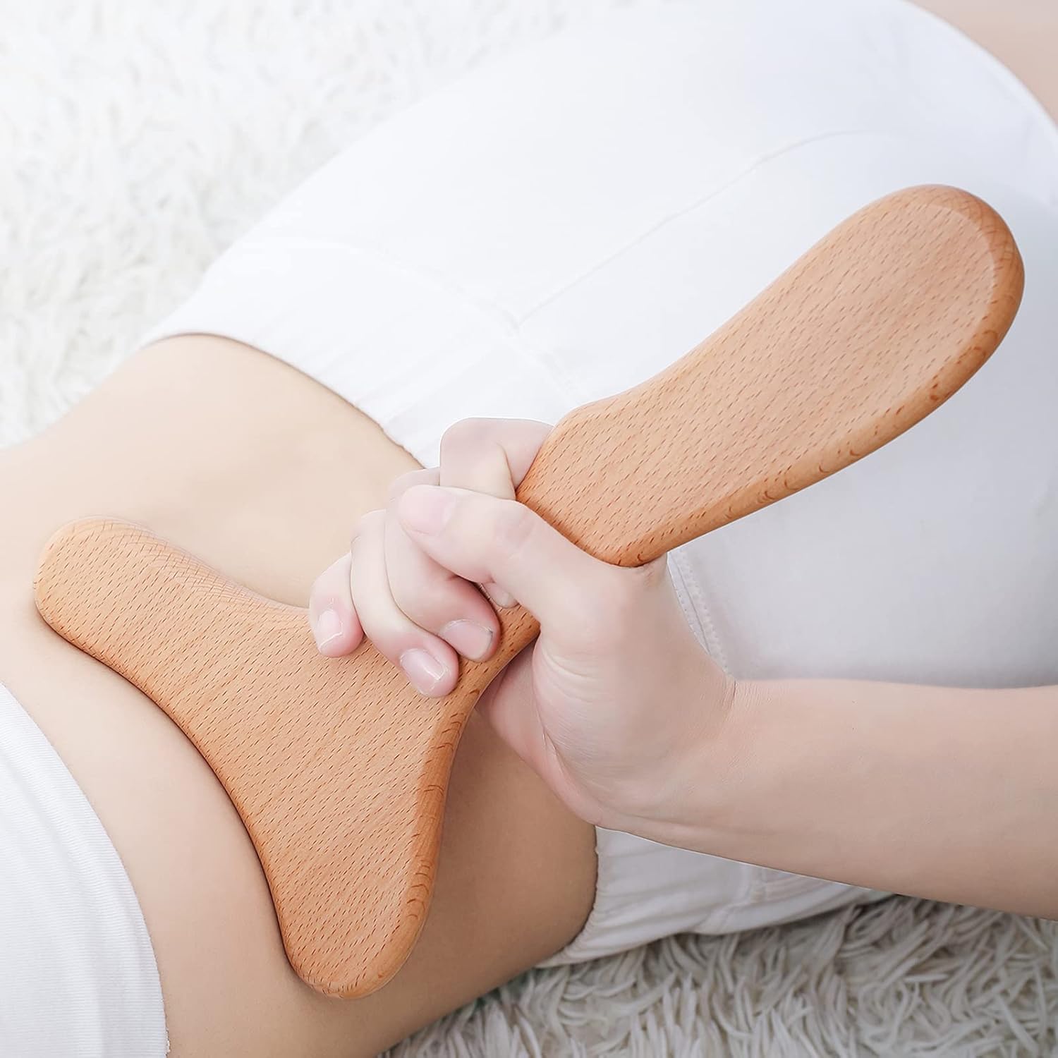 Wood Therapy Massage Tool Wooden Lymphatic Drainage Massager Tools for Maderoterapy,Anti-Cellulite,Gua Sha,Muscle Release