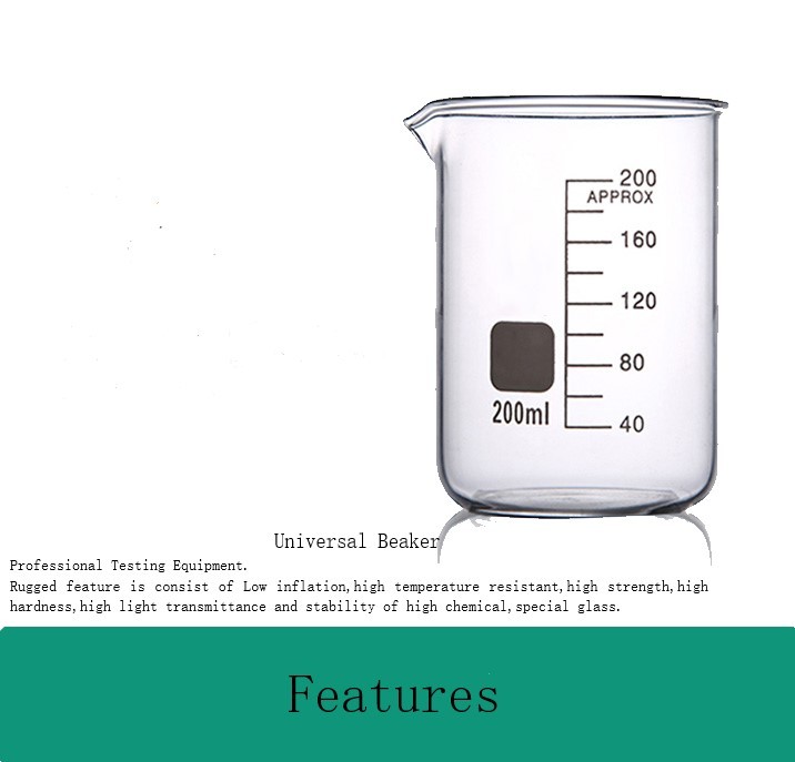 high hardness Lab Testing Equipments 5171mm Borosilicate Glass Beaker