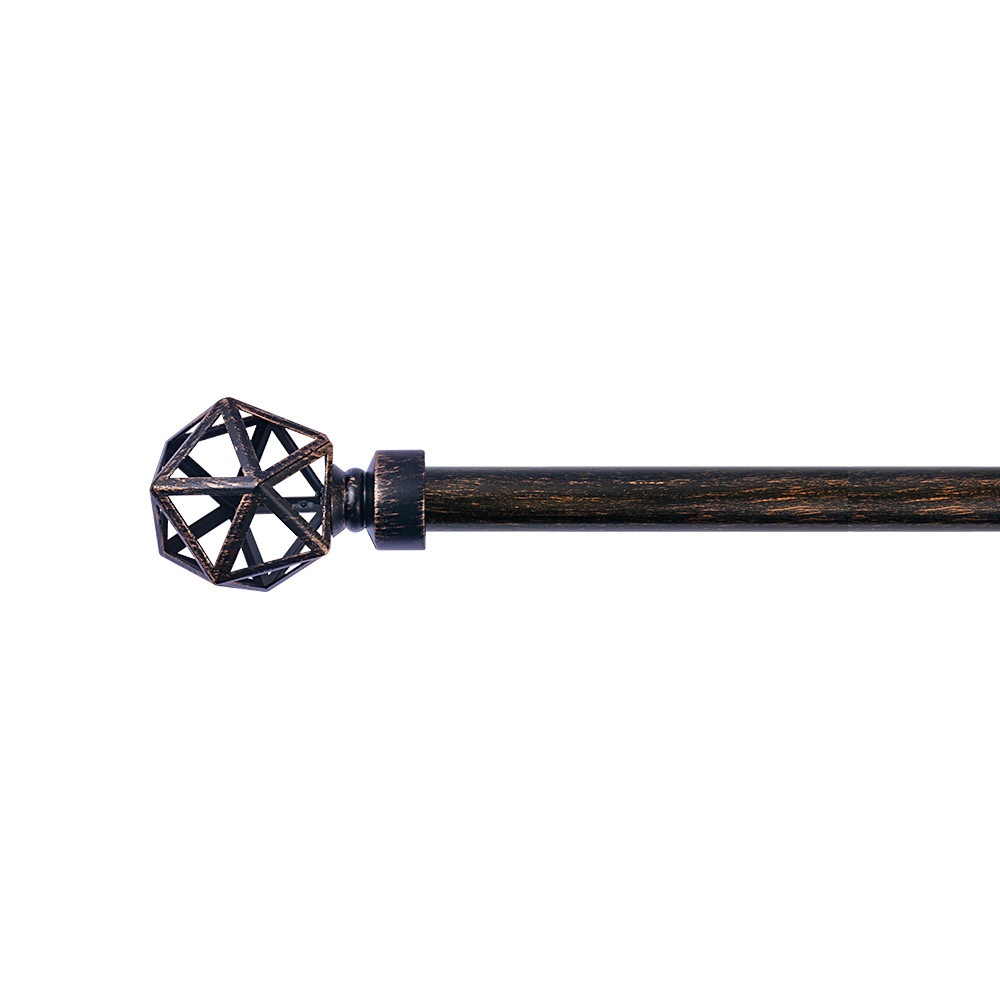 Black And Copper Color 28MM Curtain Rod Set Home Decor With Curtain Rod Accessories