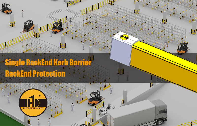 Single RackEnd Kerb Barrier, Racking Protection,