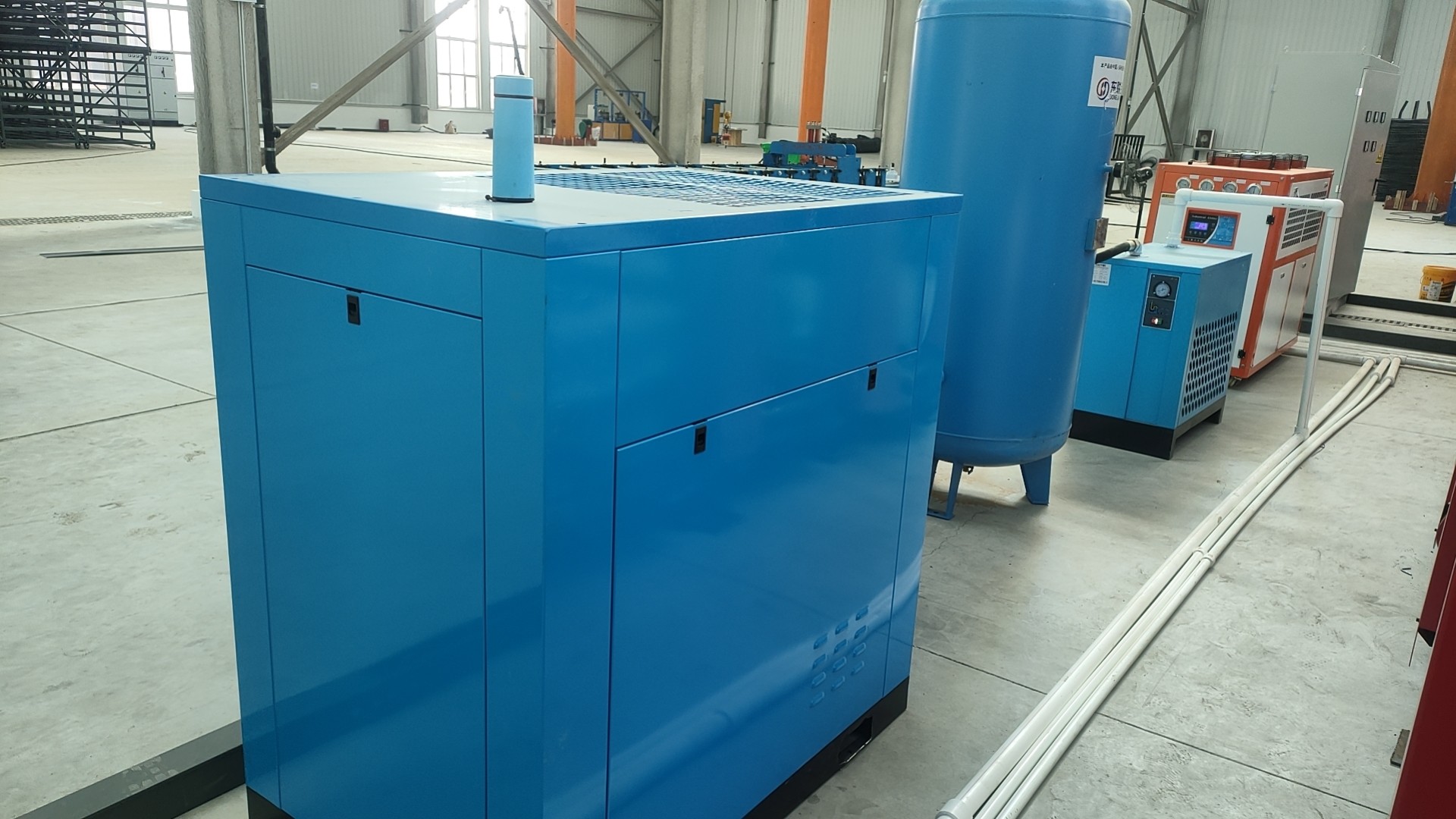 730kg Air Screw Compressor Screw Drive Air Compressor 0.8Mpa