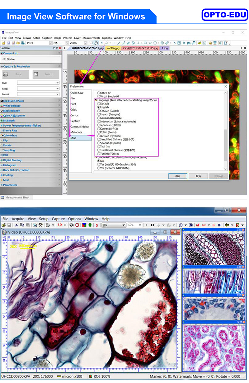 OPTO EDU A59.2220 USB3.0 CCD Digital Microscope Camera