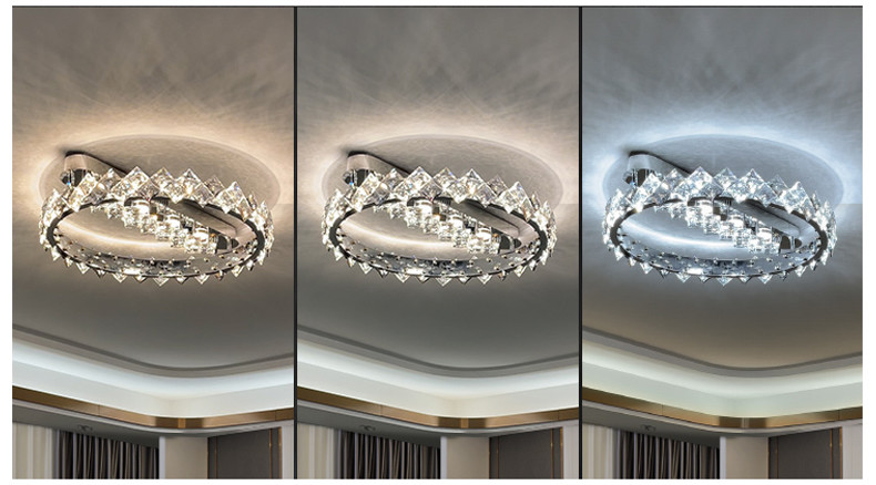 Luxury Crystal Pendant Lamps Home Decoration Bedroom Dining Living Room Round Ceiling Light(WH-CA-105)