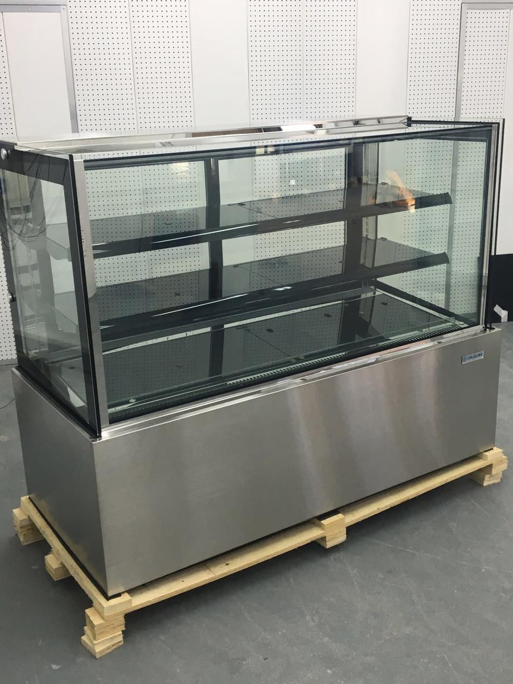 10 CU.FT Square Refrigerated Bakery Display Case Pastry Case 3 Shelves