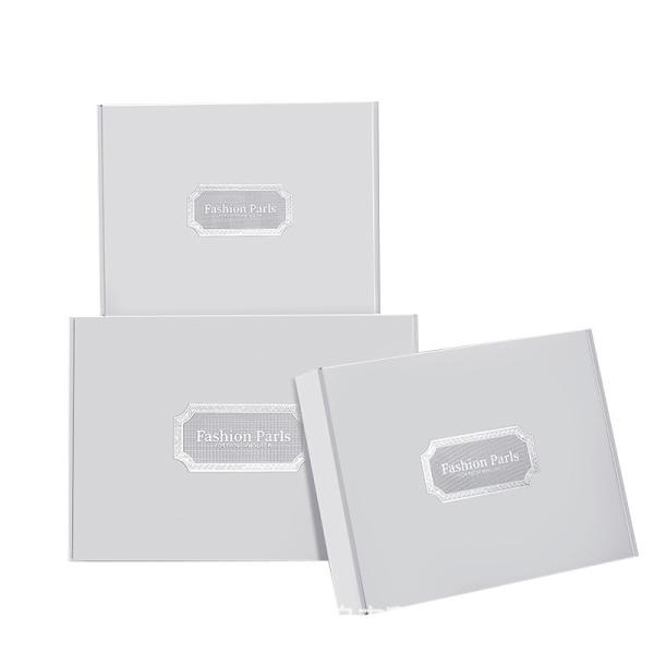 Custom Silver Foil Stamped Logo Clothing Cosmetic Packaging Boxes Credit Card