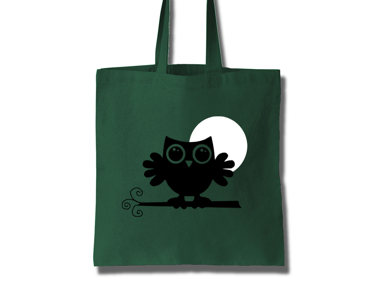 Cotton Tote Bag Women An Owl in the Moonlighteww