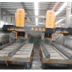 3 Axis CNC Dual Beam Bridge Type Four Blade Cutting And Milling Machinery For Large Scale Special Shaped Stone Processin