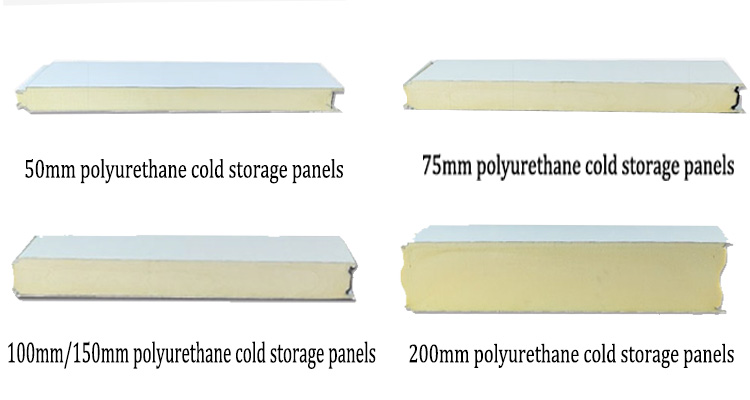50mm Cold Storage PU Polyurethane Foam Sandwich Panel With Galvanized Steel Surface