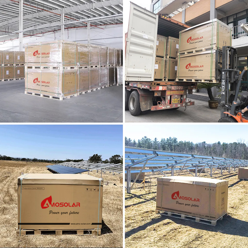 Amosolar Solar Europe Warehouse 600W 800W Balcony Solar Panel System System Integration