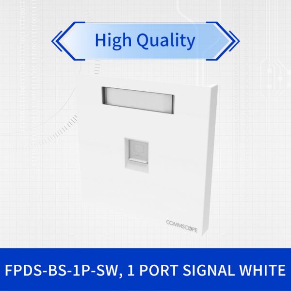 1 Port Signal White Faceplate Kit with Flush Mount for Professional Network