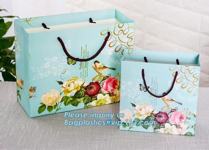 Cheap Customized Pink Printed Paper Shopping Bag For Clothing and Gift,Recycled Luxury Paper Bags & Retail Carrier Bags