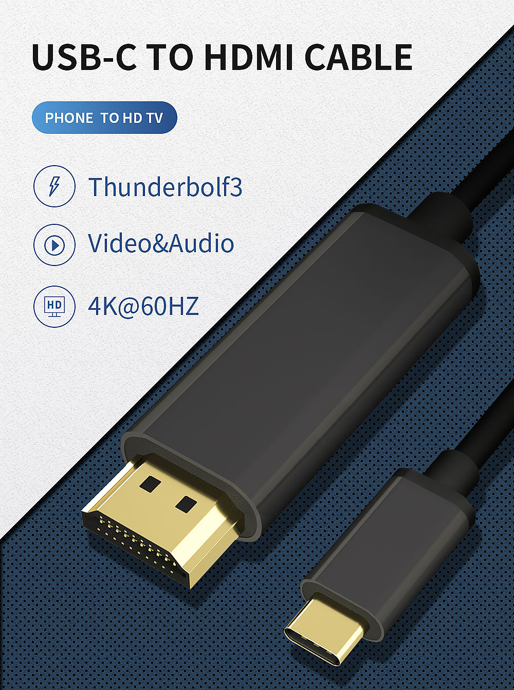 WGE 19FN 60HZ USB C To Hdmi Adapter 4k Cable HDTV 1080P