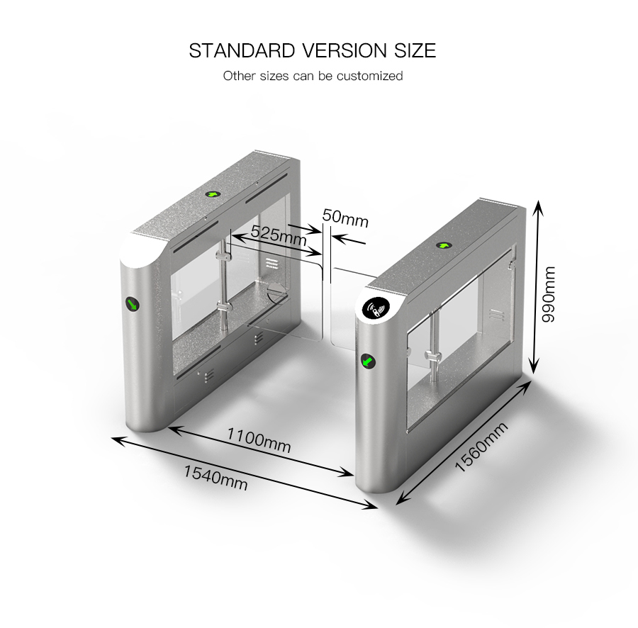 HCW Speed Gate Turnstile Manufacturer Direct Anti-Collision Remote Control Industrial Park
