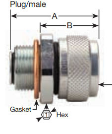 Brass Machining Shut Off Coupling , IATF16949 Oil Drain Couplings