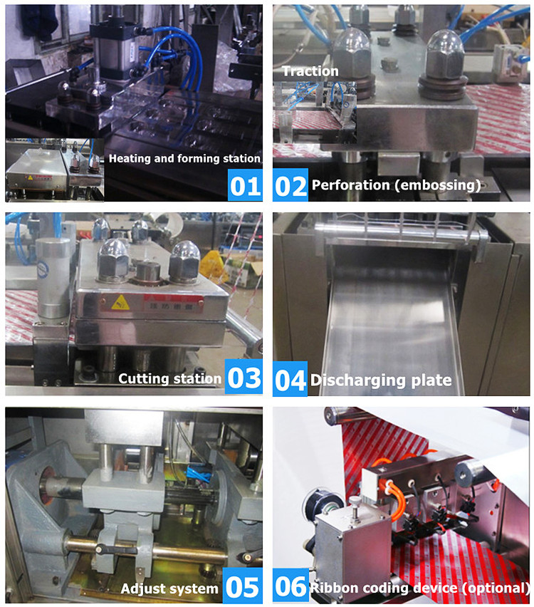 Semi Automatic Mini Candy Card Packaging Sealing Machine DPP 80 for Thermoforming Blister