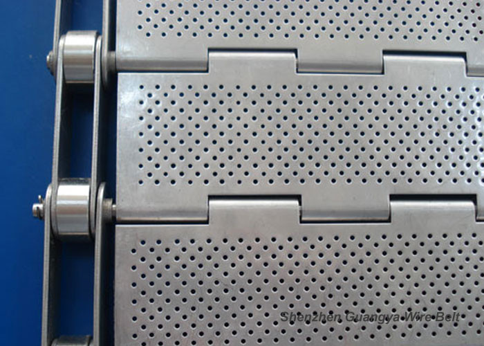 Link Plate Stainless Steel Conveyor Chain Belt , Smooth Surface Food Conveyor Belt