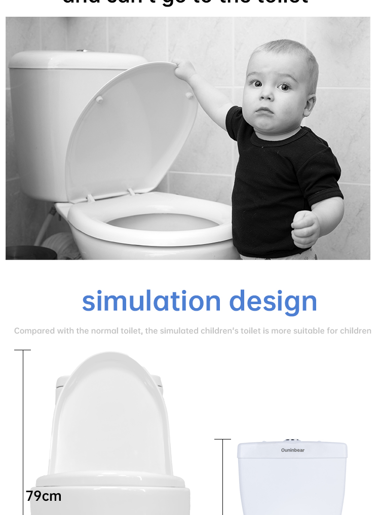 Pink Plastic Baby Potty Toilet EN71 Certified Pure Color Design Custom Logo Available