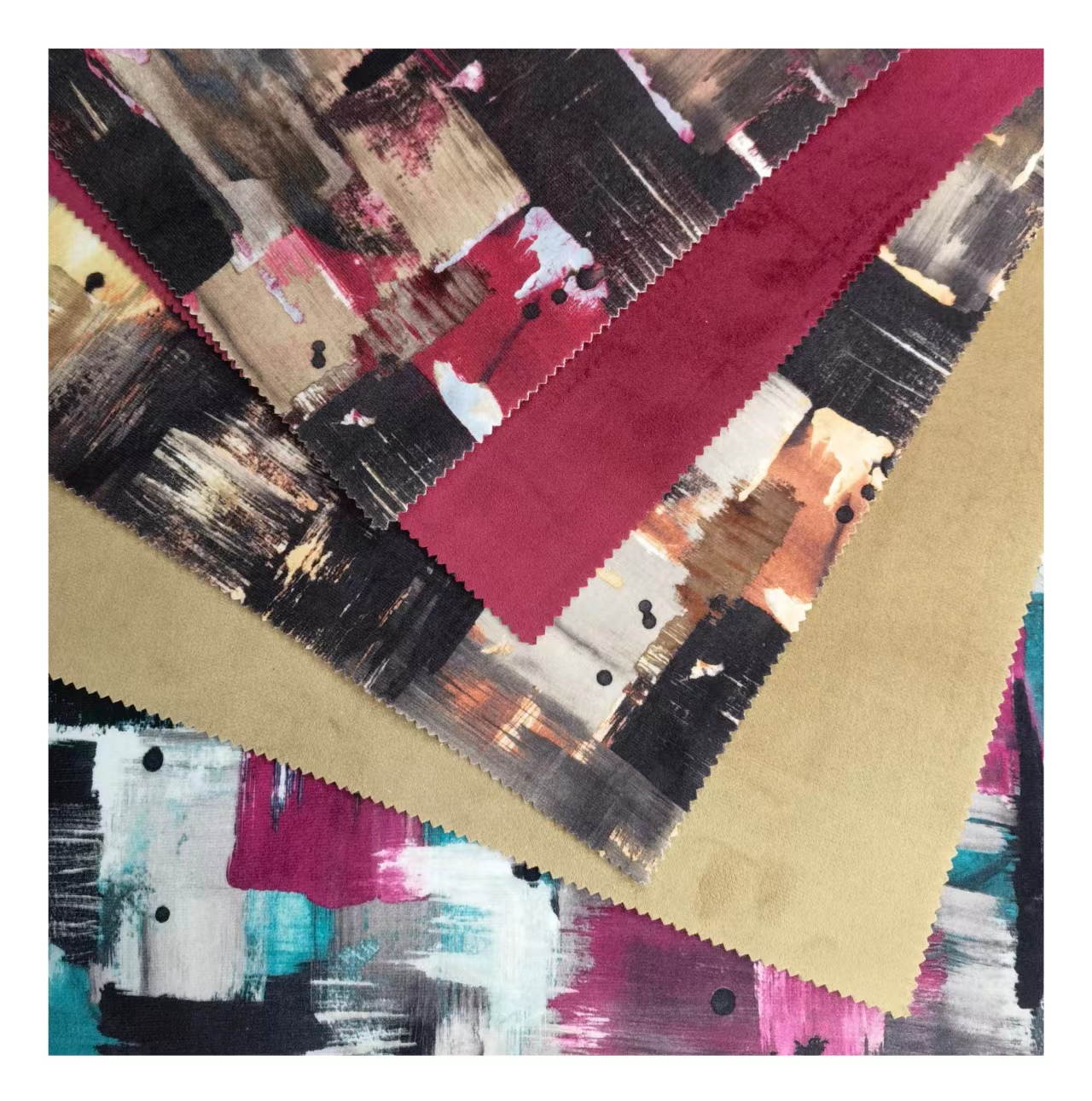Anti Static Colorful Digital Print Upholstery Fabric Printed Velvet Upholstery Fabric