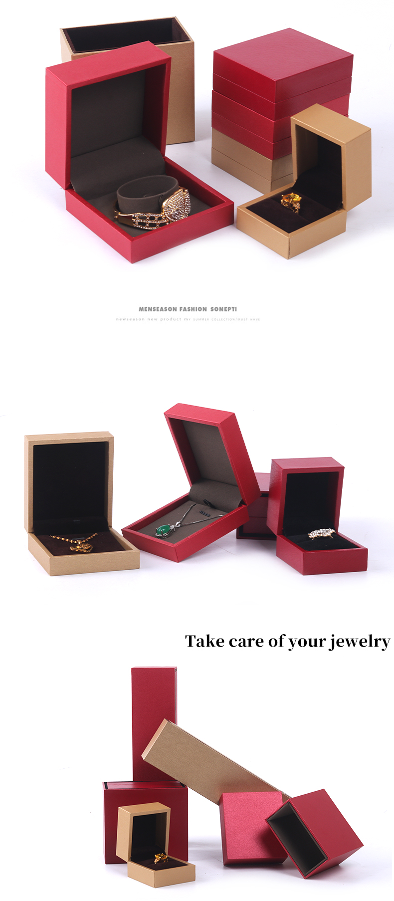 Customized Size cardboard jewelry box , Jewelry Paper Box Set Packaging