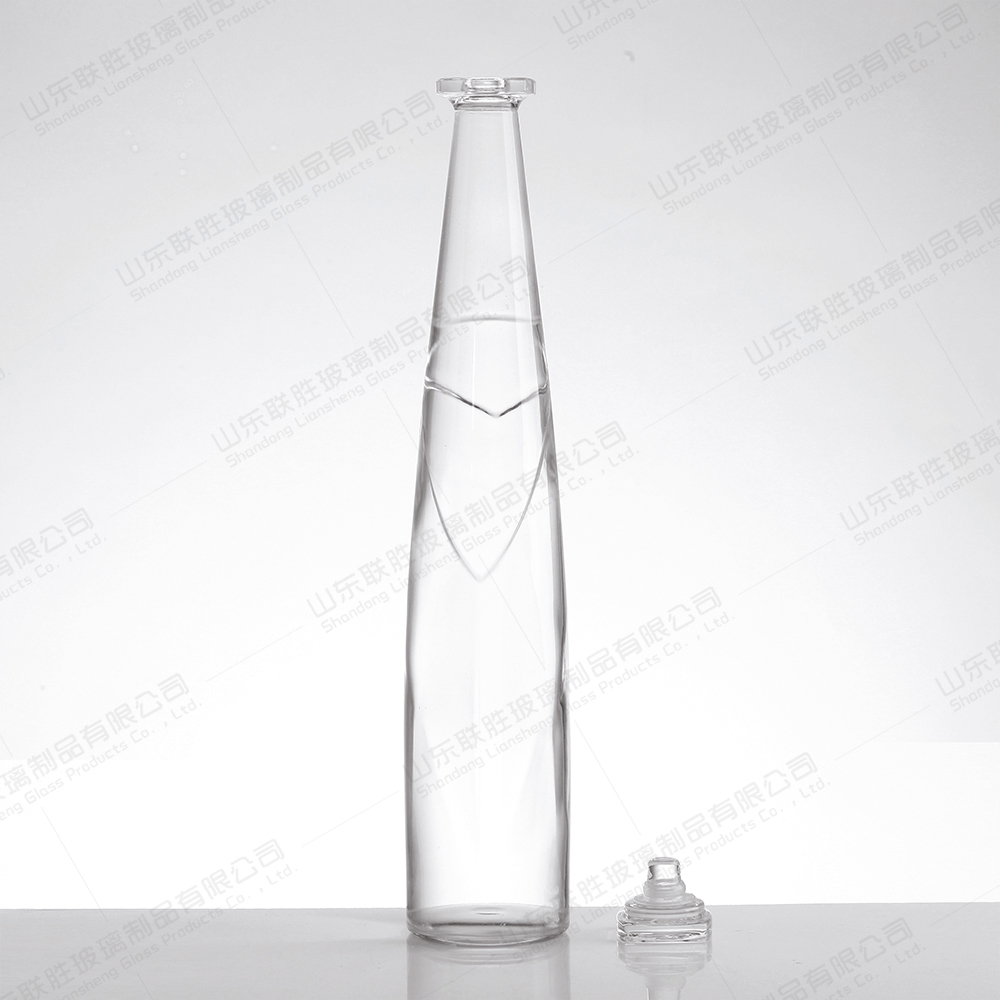 800ml 1000ml Glass Wine Bottle for Gin Vodka Rum Tequila Glass Collar and Body Material